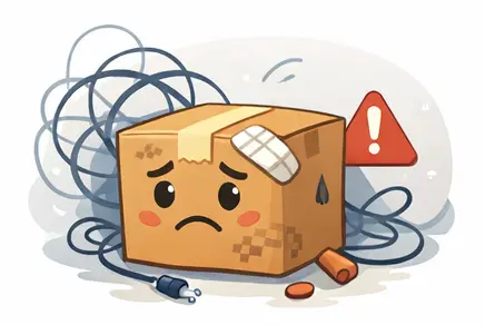 коробка із сумним смайликом